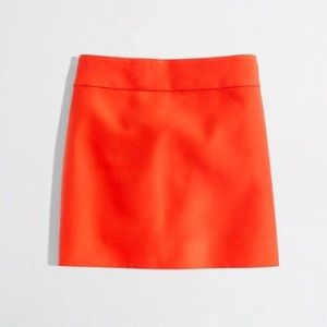 J. Crew Red Orange Double Surge Mini Skirt